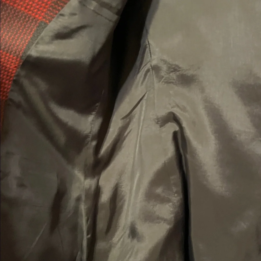 John Meyer of Norwich Vintage Wool Blend Red Plaid  Blazer - Picture 11 of 14